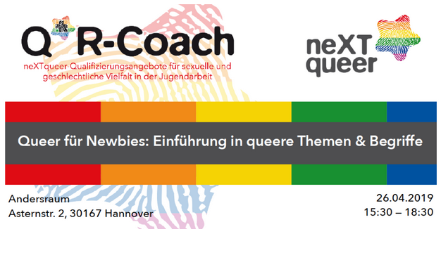 Queer für Newbies: Einführung in queere Themen & Begriffe am 26.04.2019